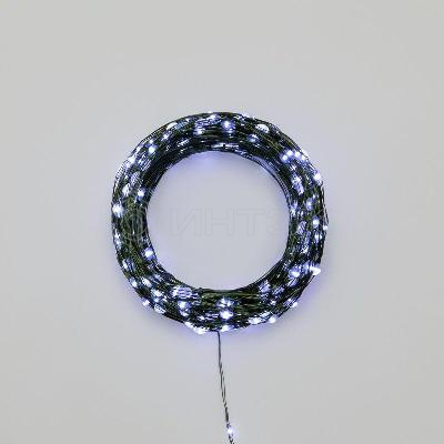 Гирлянда светодиодная "Роса" 50м 500LED бел. IP20 230В с контроллером провод зел. Neon-Night 303-285 изображение, фото