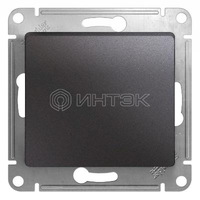 Кнопка нажимная 1-кл. СП Glossa 10А IP20 (сх. 1) 10AX механизм графит Systeme Electric GSL001315 изображение, фото