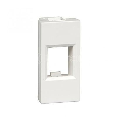 Накладка 1мод. W45 для RJ АМР 45х22 бел. RAL9003 Systeme Electric RIN-145-B изображение, фото