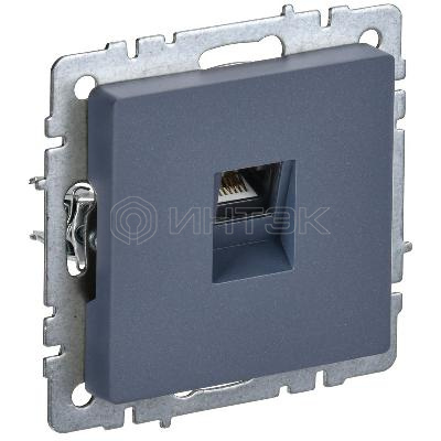 Розетка компьютерная СП RJ45 кат.5E BRITE РК10-БрМ механизм маренго IEK BR-K10-1-K35 изображение, фото