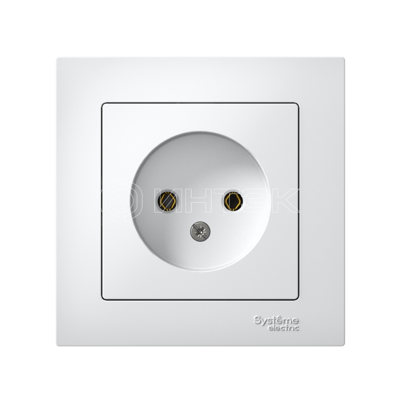 Розетка 1-м СП AtlasDesign 16А IP20 без заземл. в сборе бел.  Systeme Electric ATN000140 изображение, фото
