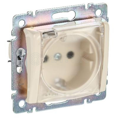 Розетка 1-м СП Valena IP44 2P+E с заземл. механизм сл. кость (DIY-упак.) IEK 695640 изображение, фото