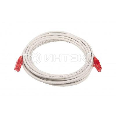 Патч-корд кат.5E U/UTP LSZH PC-LPM-UTP-RJ45-RJ45-C5e-5M-LSZH-GY 5 м. сер. Hyperline 42301 изображение, фото