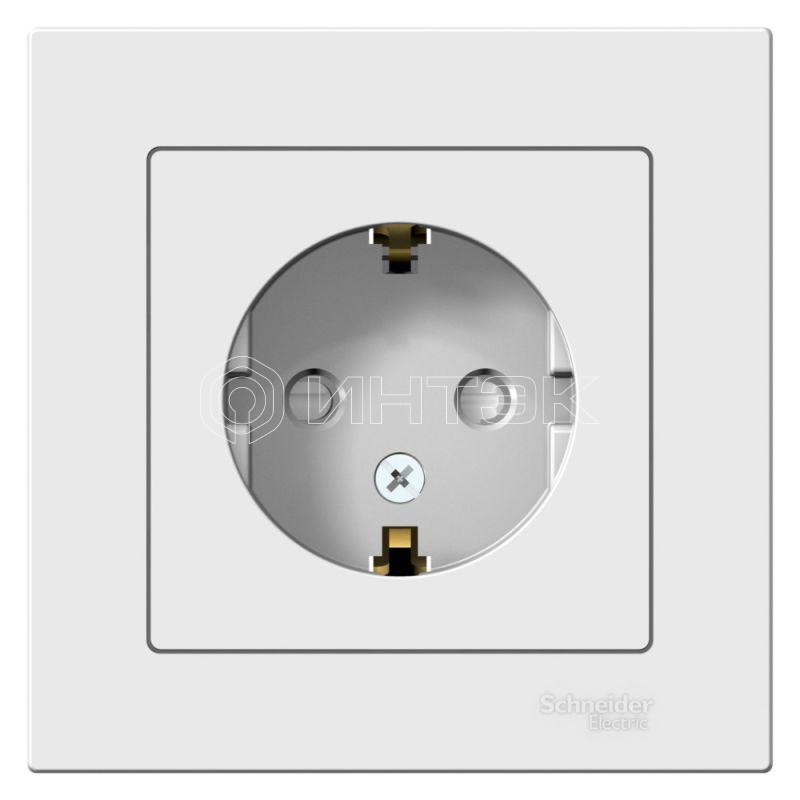 Розетка AtlasDesign с заземл. со шторками 16А в сборе лотос Systeme Electric ATN001344 изображение, фото