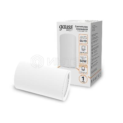 Светильник Basic накладной под лампу GU10 бел. GAUSS HD060 изображение, фото