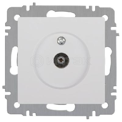Розетка телевизионная одиночная TV СП Accent 6-301-01 IP20 бел. Intro Б0063601 изображение, фото
