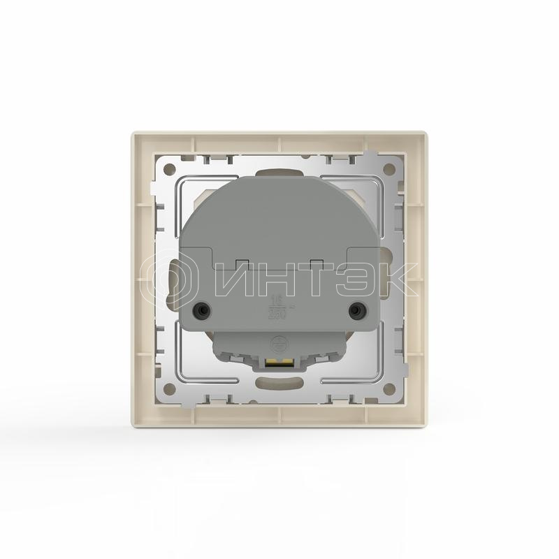 Розетка 1-м СП Pixel IP20 с заземл. с 2-мя заряд. устр. USB тип A+C механизм беж. TOKOV ELECTRIC TKE-PX-R1U2AC-C02 изображение, фото