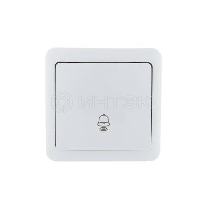 Кнопка звонка 1-кл. 1п ОП Viola 10А IP20 бел. LEZARD 751-0200-103 изображение, фото