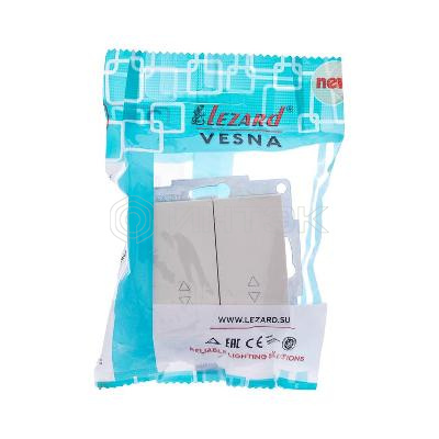 Переключатель проходной 2-кл. СП Vesna механизм крем. LEZARD 742-0388-106 изображение, фото