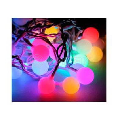 Гирлянда декоративная "Крупные матовые шарики" 4.4.м 30LED IP20 зел. провод мультиколор КОСМОС KOC_GIR30LEDBigBALL_ изображение, фото
