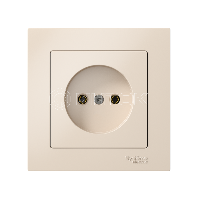 Розетка AtlasDesign 16А без заземл. быстрозажим. клем. в сборе беж. Systeme Electric ATN000240S изображение, фото