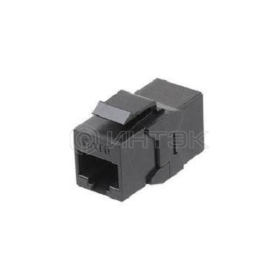 Адаптер проходной (coupler) Keystone Jack RJ45 (8P8C) кат.6 4 пары CA2-KJ-C6-BK черн. Hyperline 444915 изображение, фото