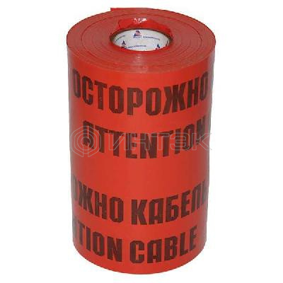 Лента сигнальная ЛСЭ-450мм "Осторожно кабель" красн./черн. (рул.100м) Протэкт 8275 изображение, фото