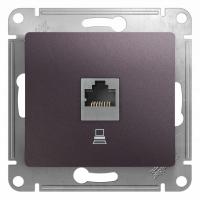 Розетка компьютерная 1-м Glossa RJ45 кат.5E механизм сиренев. туман Systeme Electric GSL001481K изображение, фото
