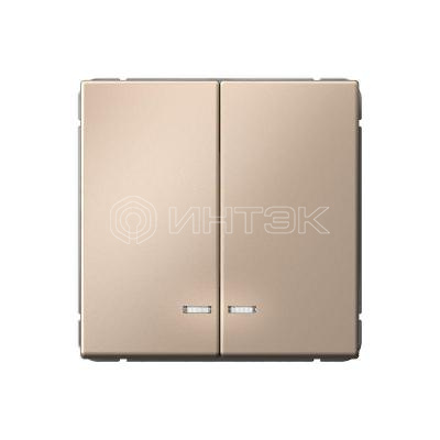 Выключатель 2-кл. ArtGallery (сх. 5а) 10AX с подсветкой механизм песочн.  Systeme Electric GAL001253 изображение, фото