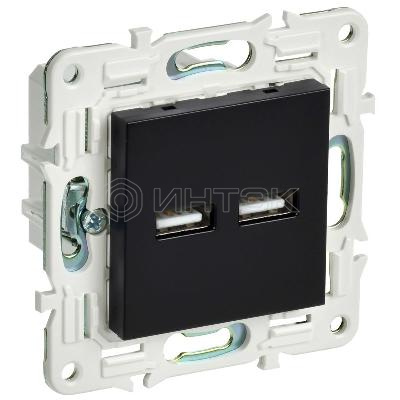 Розетка USB A+A 3.1А SKANDY SK-R15Bl черн. IEK SK-U21-D31-K02 изображение, фото