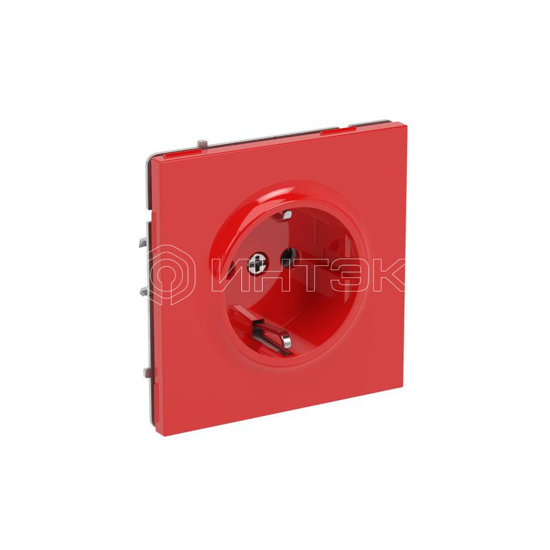 Розетка силовая KANT 2P+E защ. шторки красн. сатин DKC 7001003 изображение, фото