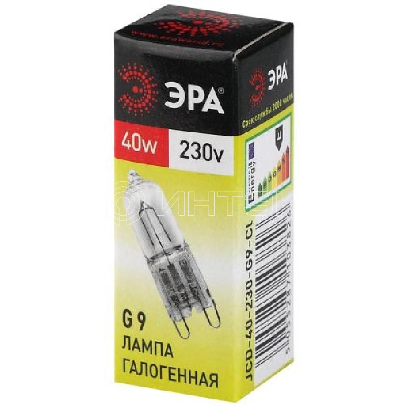 Лампа галогенная G9-JCD-40-230V-Cl 40Вт капсула G9 230В Эра C0027378 изображение, фото