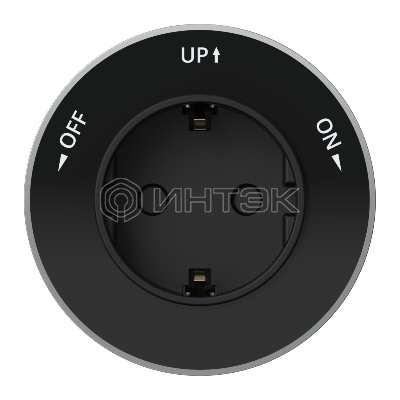 Розетка MultiTrack 16А 250В 2P+E кругл. антрацит Systeme Electric MTK13001B изображение, фото