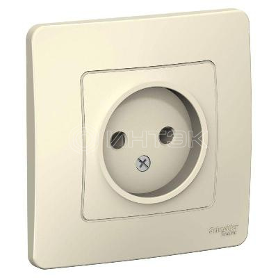 Розетка 1-м СП Blanca 16А IP20 250В без заземл. без защ. шторок молоч.  Systeme Electric BLNRS000012 изображение, фото