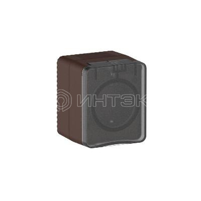 Розетка 1-м ОП AtlasDesign PROFI 16А IP54 250В заземл. защ. шторки корич. Systeme Electric ATN546045 изображение, фото