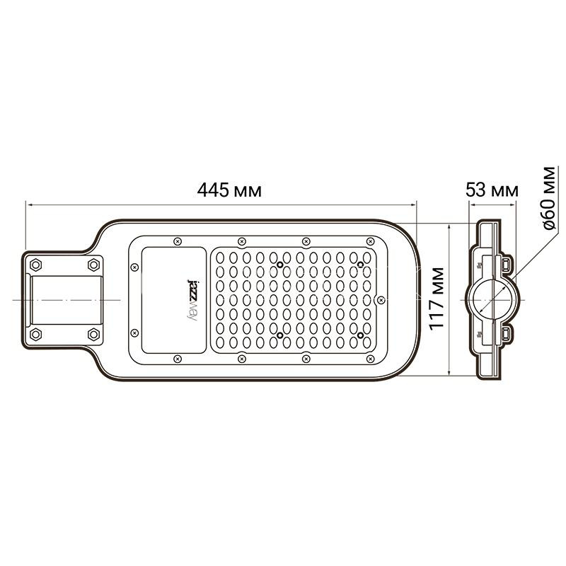 Светильник светодиодный PSL 07 80Вт 5000К IP65 AC180-260 уличный ДКУ Pro JazzWay 5041073 изображение, фото