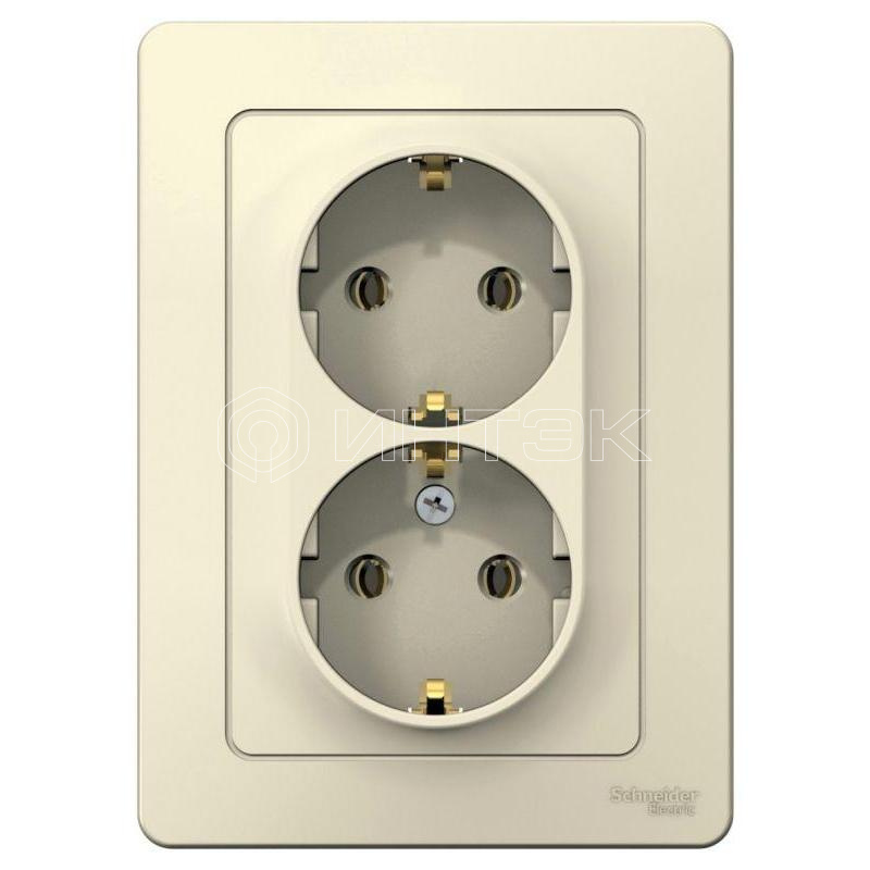 Розетка 2-м СП Blanca 16А IP20 250В с заземл. без защ. шторок молоч. Systeme Electric BLNRS001022 изображение, фото