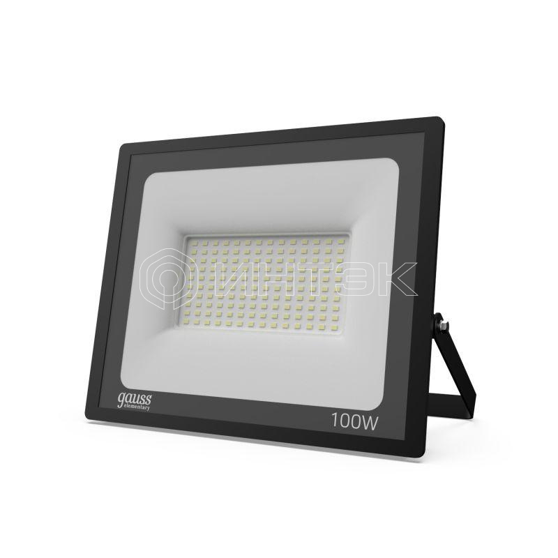 Прожектор светодиодный Elementary 100Вт 6500К IP65 9500лм 170-264В ДО черн. GAUSS 613100100 изображение, фото
