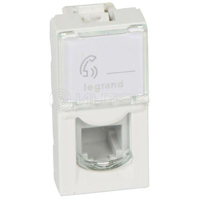 Розетка телефонная 1-м СП 1мод. Mosaic RJ11 4 контакт. механизм  Legrand 078730 изображение, фото