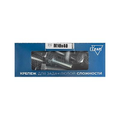 Болт с шестигранной головкой М10х40 DIN 933 оцинк. (уп.15шт) Tech-Krep/Zitar 105216 изображение, фото