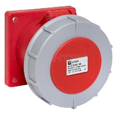 Розетка стационарная внутренняя 3352 3Р+РЕ+N 63А 380В IP67 PROxima EKF ps-3352-63-380 изображение, фото