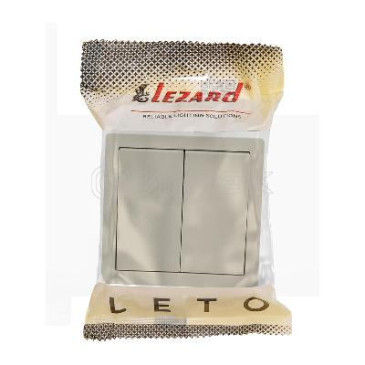 Выключатель 2-кл. ОП LETO крем LEZARD 752-0300-101 изображение, фото