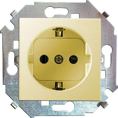 Розетка 1-м СП Simon 15 16А IP20 250В с заземл. винтов. клеммы механизм сл. кость Simon 1591432-031 изображение, фото