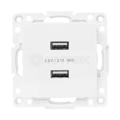 Розетка USB 2-м Стокгольм 2.1А механизм бел. PROxima EKF EYR16-028-10-2USB изображение, фото
