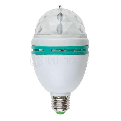 Светильник-проектор светодиод. ULI-Q301 03W/RGB/E27 WHITE VOLPE 09839 изображение, фото
