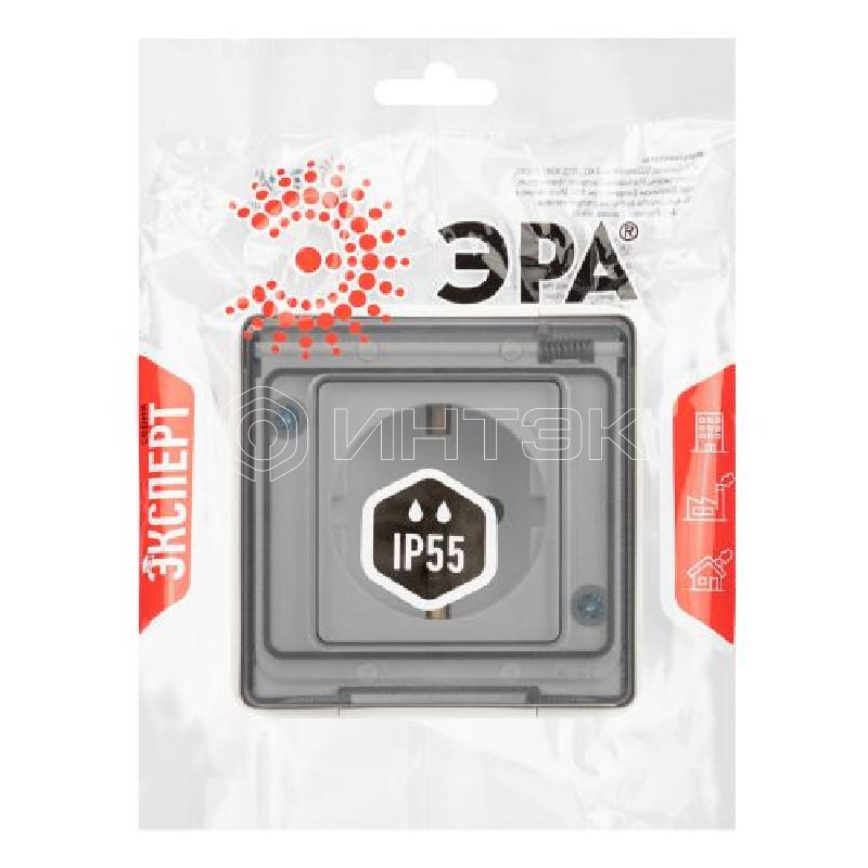 Розетка Эксперт 11-2501-01 2P+E IP55 16А-250В ОУ бел. Эра Б0063294 изображение, фото