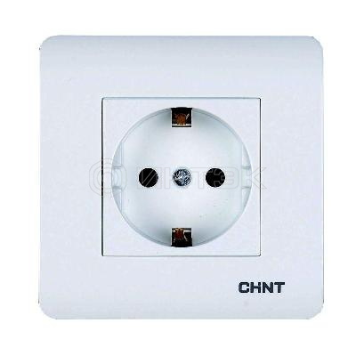Розетка с заземляющим контактом 16А 250В CHINT 715389 изображение, фото