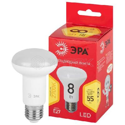 Лампа светодиодная RED LINE LED R63-8W-827-E27 R R63 8Вт рефлектор E27 тепл. бел. ЭРА Б0050701 изображение, фото