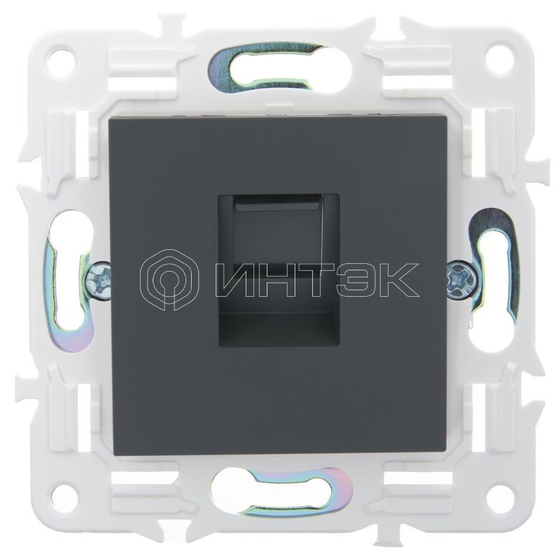Розетка компьютерная RJ45 кат.5E SKANDY SK-K01G графит IEK SK-K10-1-K53 изображение, фото