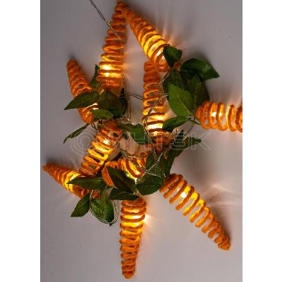 Гирлянда светодиодная "Морковки" спирали 12х4см 10LED 1.8м +0.3м тепл. бел. КОСМОС KOC_GIR-B101 изображение, фото