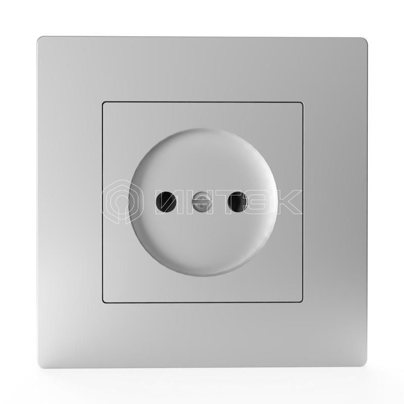 Розетка 1-м СП Pixel 16А IP20 без заземл. в сборе алюм. TOKOV ELECTRIC TKE-PX-R1F-C03 изображение, фото