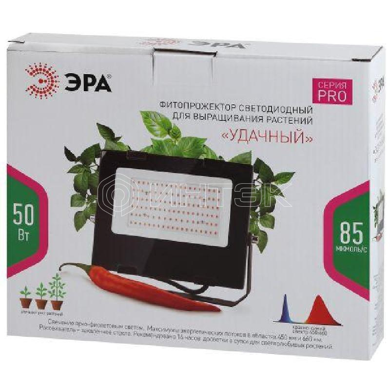 Прожектор светодиодный для растений FITO-50W-RB-LED 50Вт IP65 для цветения и плодоношения красно-синего спектра ЭРА Б0046368 изображение, фото