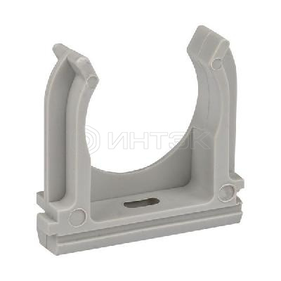 Держатель для труб (клипса) d40мм сер. (уп.30шт) Plast EKF derj-z-40n изображение, фото