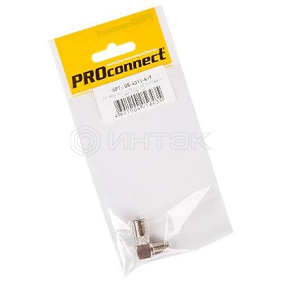 Переход гнездо F - штекер TV угловой (инд. упак.) PROCONNECT 05-4311-4-7 изображение, фото