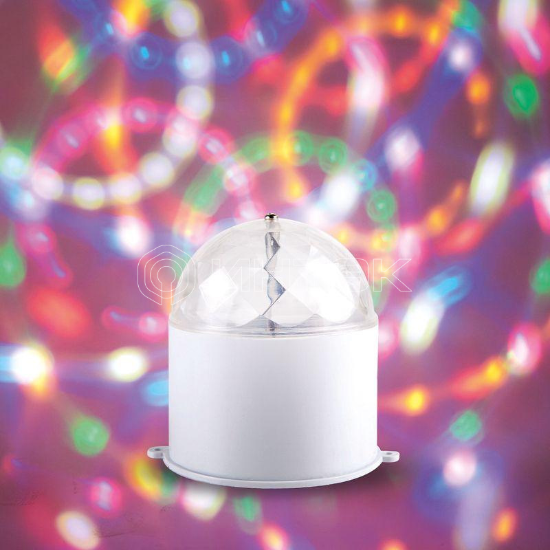 Лампа светодиодная "Диско" 6Вт шар 3LED RGB 230В IP20 в компакт. корпусе Neon-Night 601-252 изображение, фото