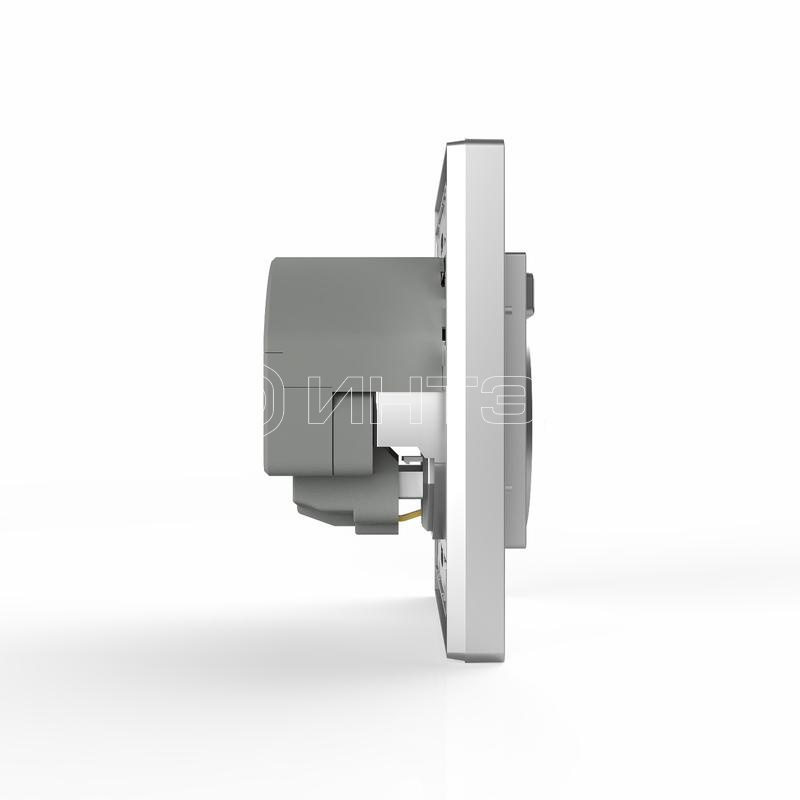 Розетка 1-м СП Pixel с заземл. с 2-мя заряд. устр. USB тип A+A механизм алюм. TOKOV ELECTRIC TKE-PX-R1U2A-C03 изображение, фото