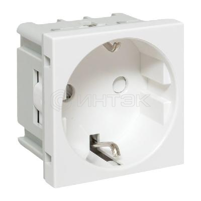 Розетка 1-м 2мод. C-Line РКС-20-30-П 45х45 с заземл. бел. EKF E2MR16-028-10 изображение, фото