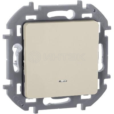 Переключатель 1-кл. Inspiria 10А IP20 250В 10AX с подсветкой/индикацией механизм сл. кость IEK 673661 изображение, фото