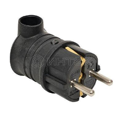 Вилка угловая 16А 2P+PE 230В IP44 каучук черн. PROxima EKF RPS-017-16-230-44-r изображение, фото