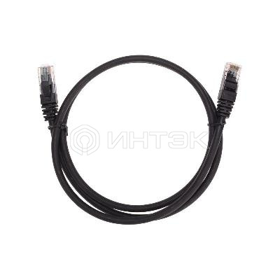 Патч-корд U/UTP CAT 6 RJ45-RJ45 26AWG LSZH черн. 1м Rexant 02-0292-1 изображение, фото
